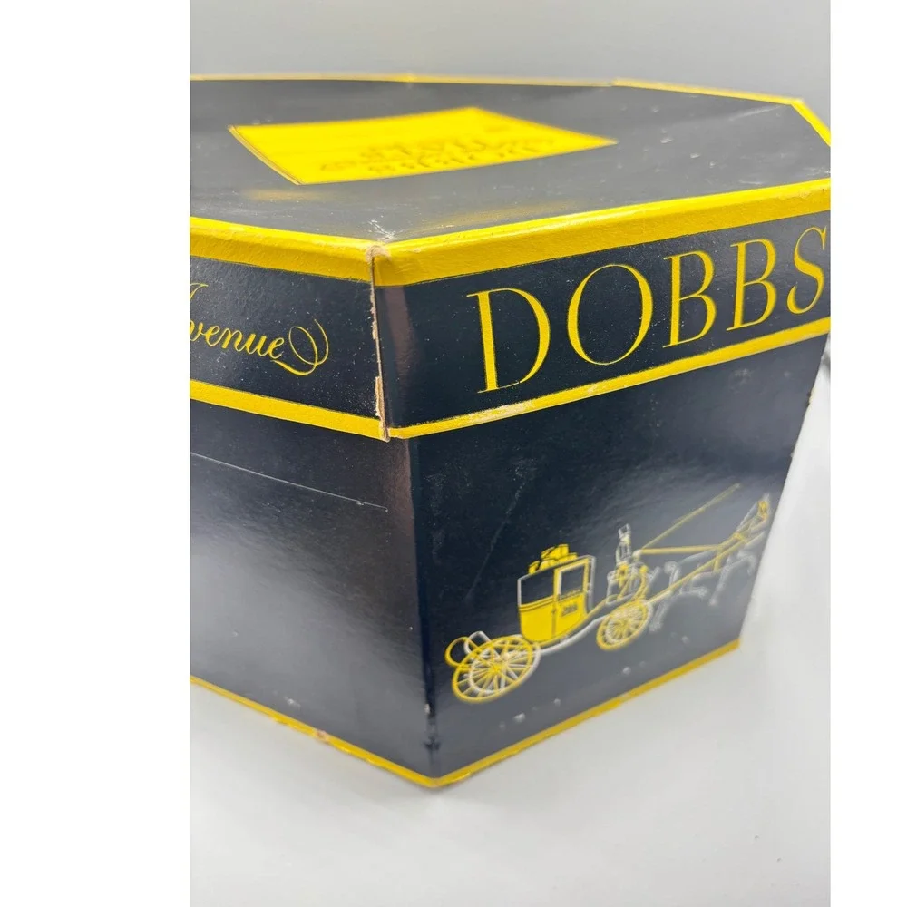 Vintage Dobbs Fifth Avenue New York Octagonal Hat Box EMPTY Storage Case